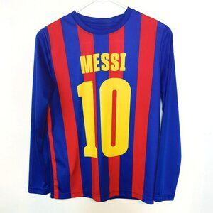 Lionel Messi FC Barcelona Long Sleeve Soccer Jersey Shirt Youth Large